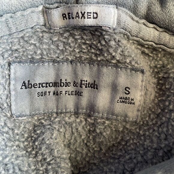 Abercrombie & Fitch Relaxed Fit Blue Tie-Dye & Splatter Print Hoodie (Small) - Picture 10 of 11